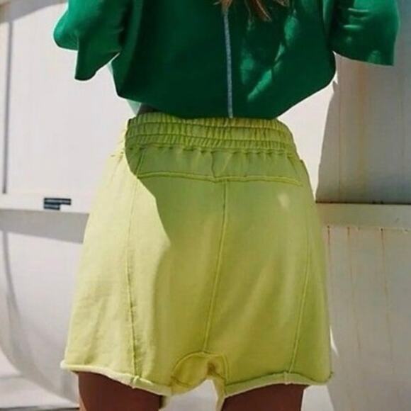Free People FP Movement All Star Solid Shorts Large Women’s Highlighter - Picture 7 of 7